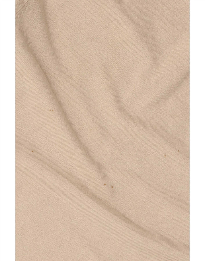 Massimo Dutti Womens Regular Fit Jumper Sweater UK 12 Medium Beige Silk