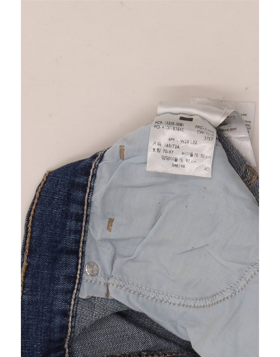 Levi's Womens 505 Straight Jeans US 6 Medium W28 L32 Navy Blue Cotton