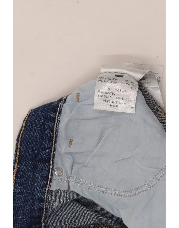Levi's Womens 505 Straight Jeans US 6 Medium W28 L32 Navy Blue Cotton