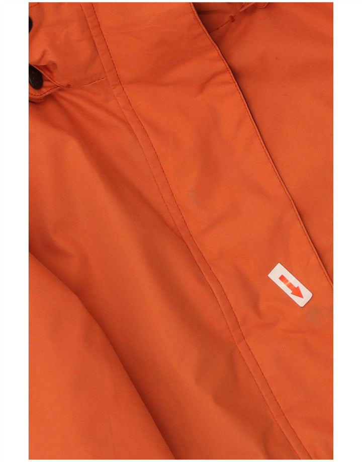 Jack Wolfskin Womens Hooded Windbreaker Jacket UK 10 Small Orange Polyester