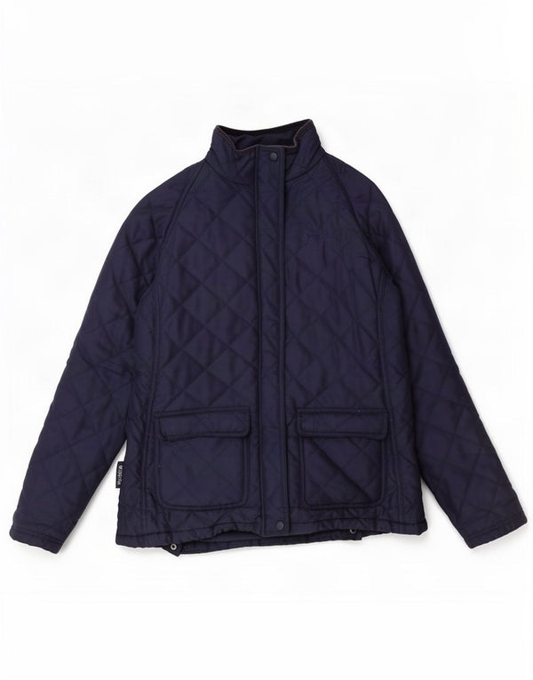 Mountain Warehouse Womens Quilted Jacket UK 12 Medium Navy Blue Polyester