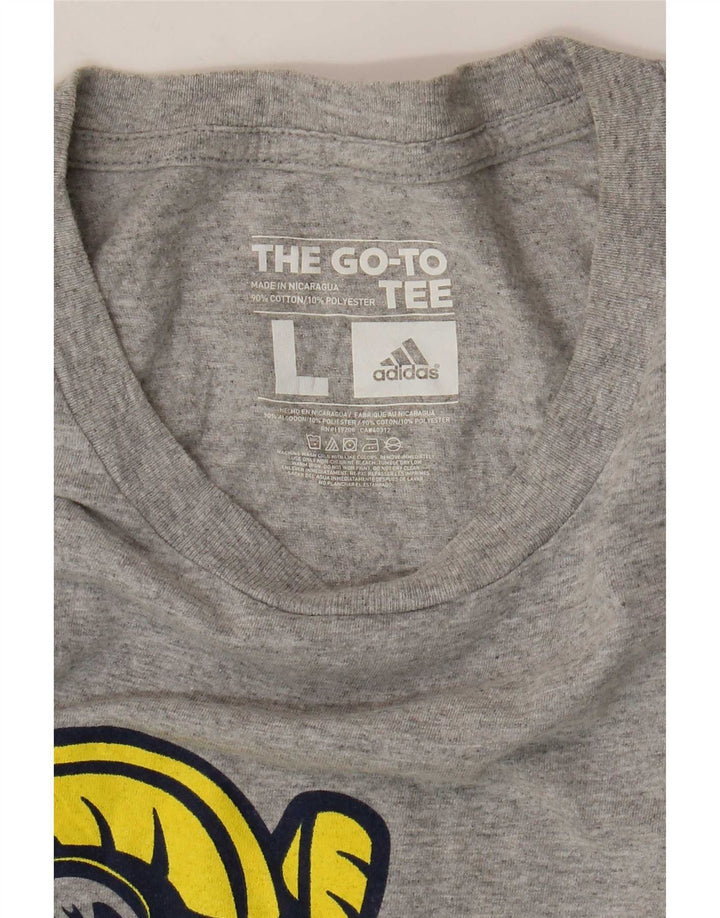 Adidas Mens Graphic T-Shirt Top Large Grey Cotton