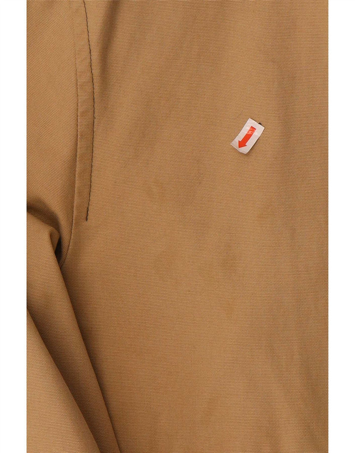 Tommy Hilfiger Mens Bomber Jacket UK 38 Medium Beige Colourblock Cotton