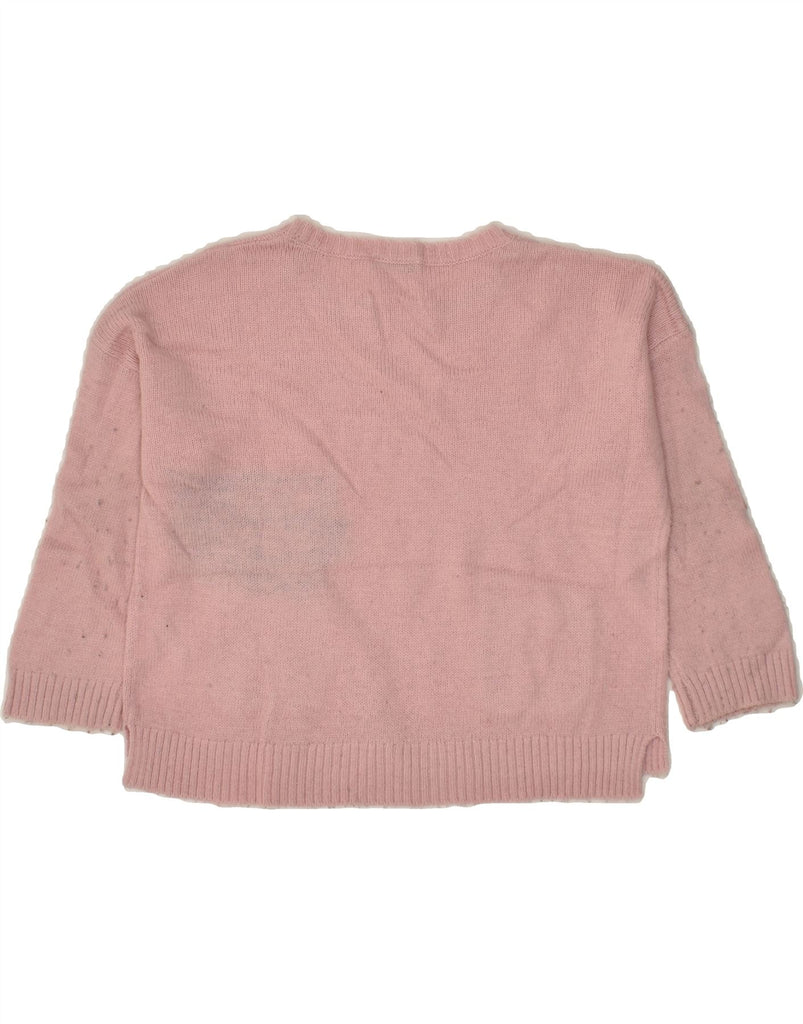 BENETTON Girls Crew Neck Jumper Sweater 4-5 Years XS Pink Acrylic | Vintage Benetton | Thrift | Second-Hand Benetton | Used Clothing | Messina Hembry 