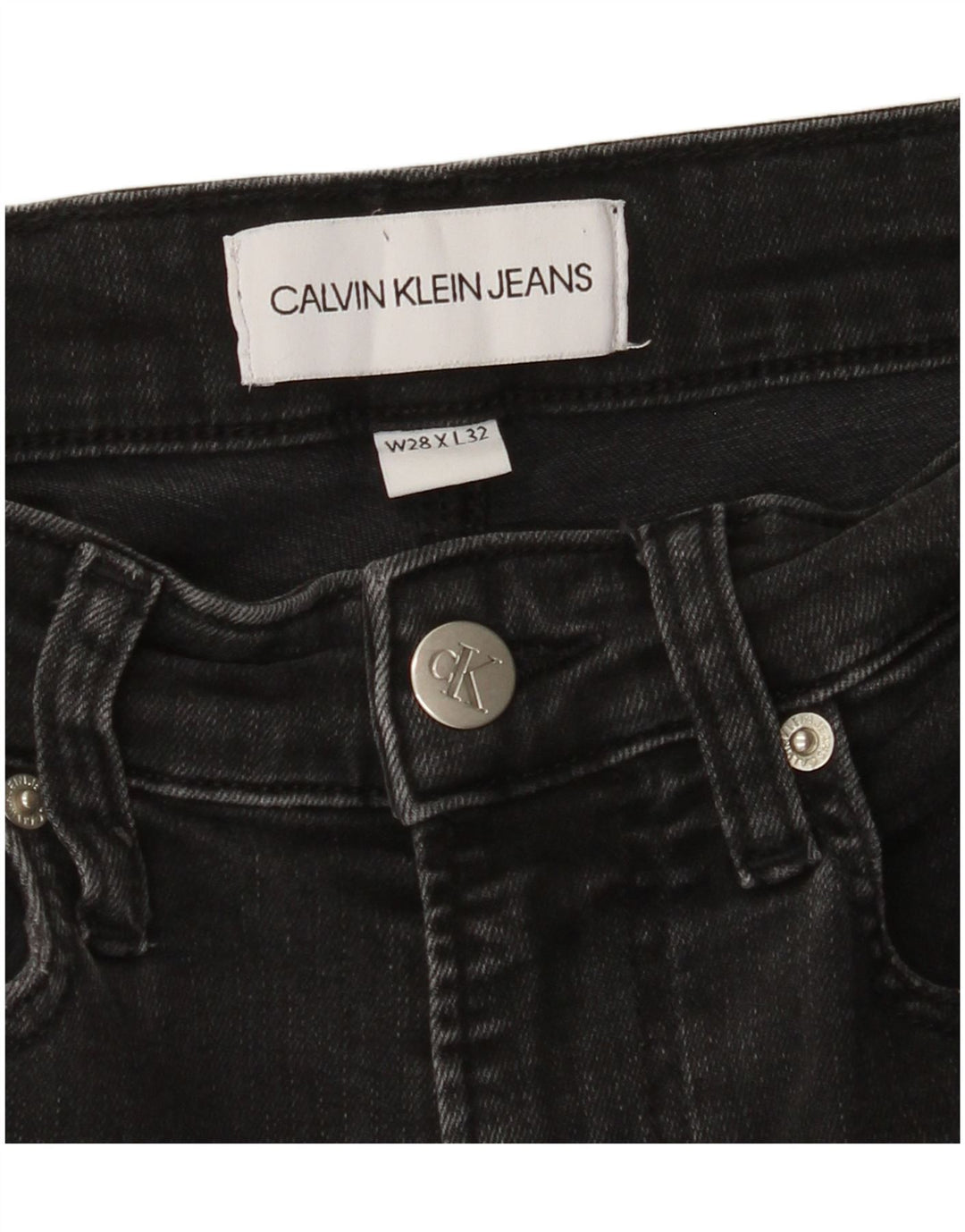 CALVIN KLEIN Mens Super Skinny Jeans W28 L32  Grey