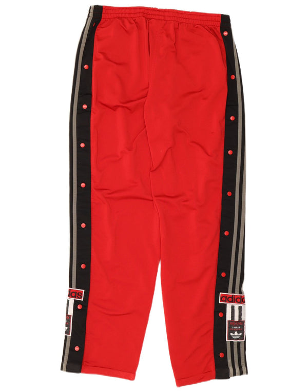 Adidas Mens Graphic Tracksuit Trousers Medium  Red Colourblock Polyester