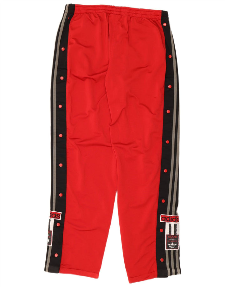 Adidas Mens Graphic Tracksuit Trousers Medium  Red Colourblock Polyester