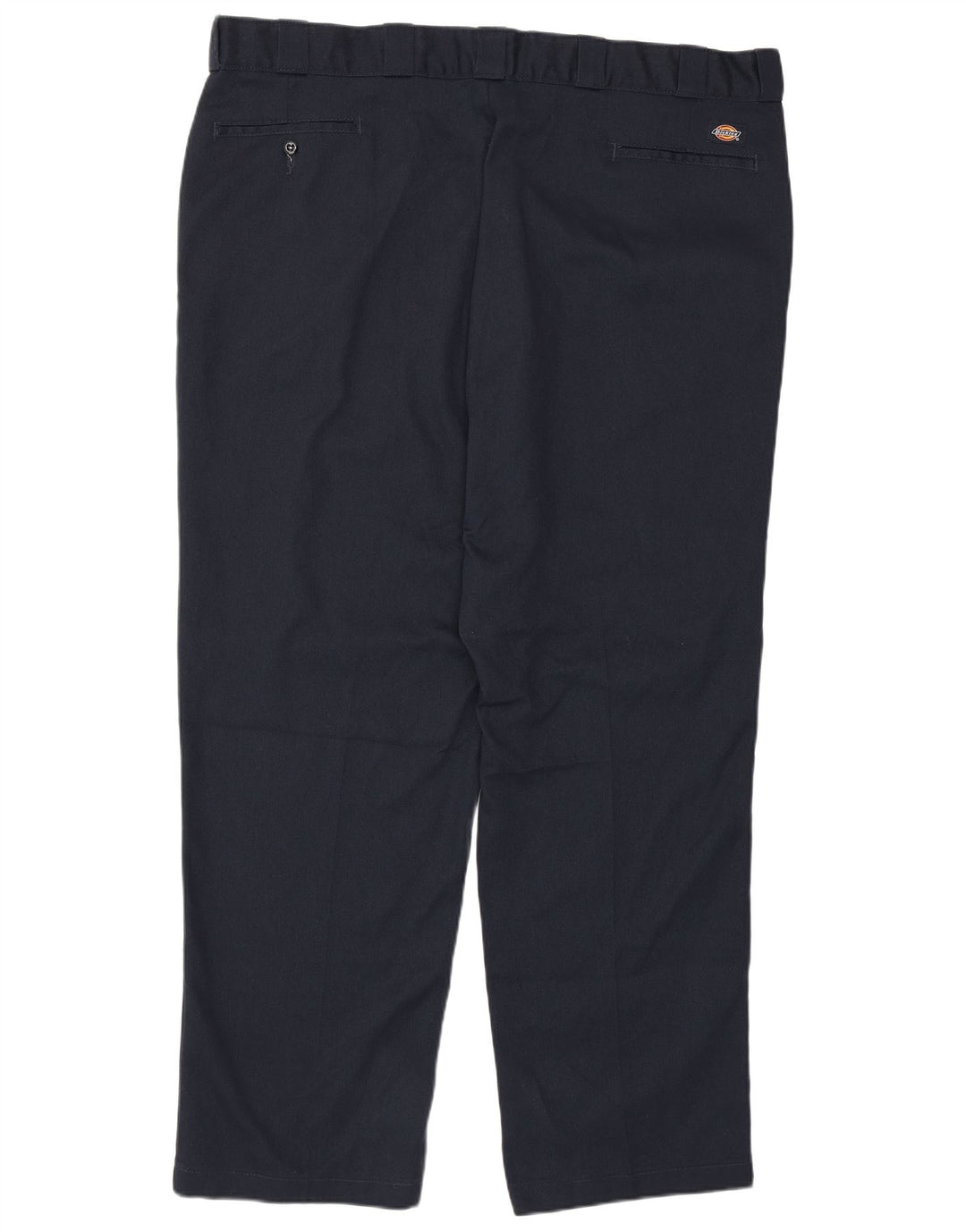 DICKIES Mens Straight Chino Trousers W46 L32 Navy Blue Polyester