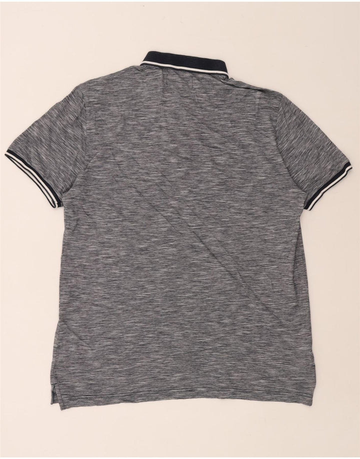 PENGUIN Mens Polo Shirt XL Grey Flecked Cotton