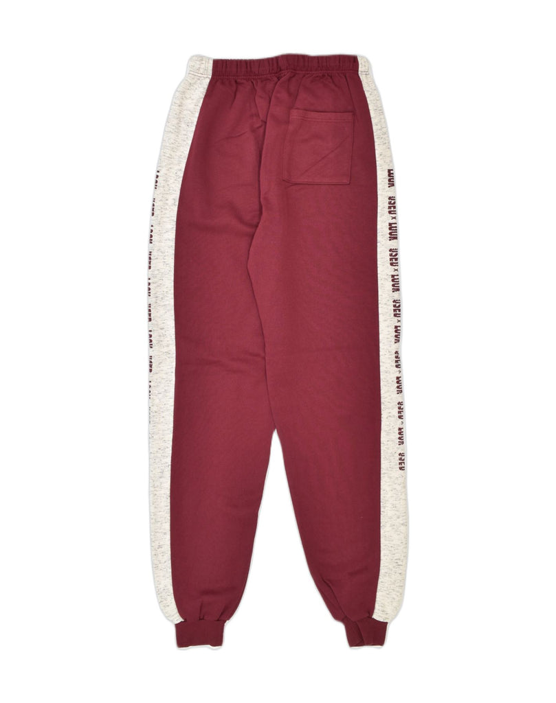 VINTAGE Womens Tracksuit Trousers Joggers UK 18 XL Burgundy Cotton | Vintage Vintage | Thrift | Second-Hand Vintage | Used Clothing | Messina Hembry 