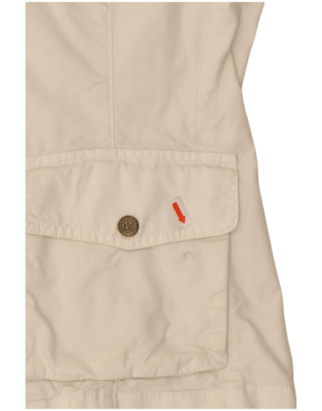 Marlboro Classics Womens Utility Jacket EU 44 XL White Cotton