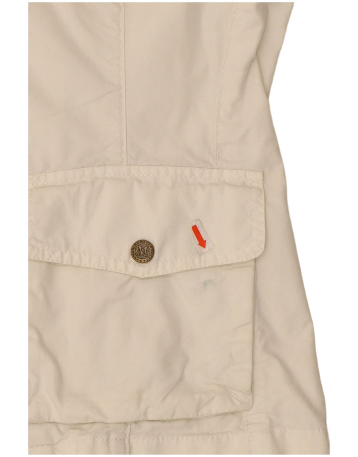 Marlboro Classics Womens Utility Jacket EU 44 XL White Cotton