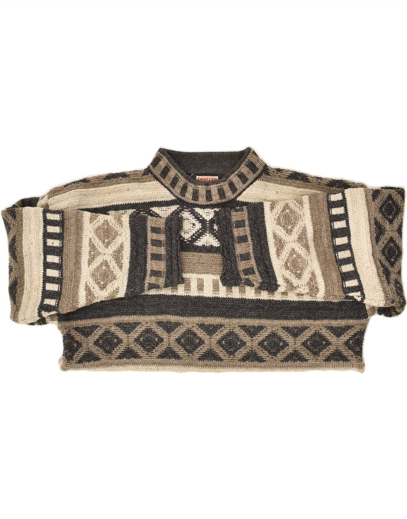 INVICTA Mens Turtle Neck Jumper Sweater XL Brown Fair Isle | Vintage Invicta | Thrift | Second-Hand Invicta | Used Clothing | Messina Hembry 