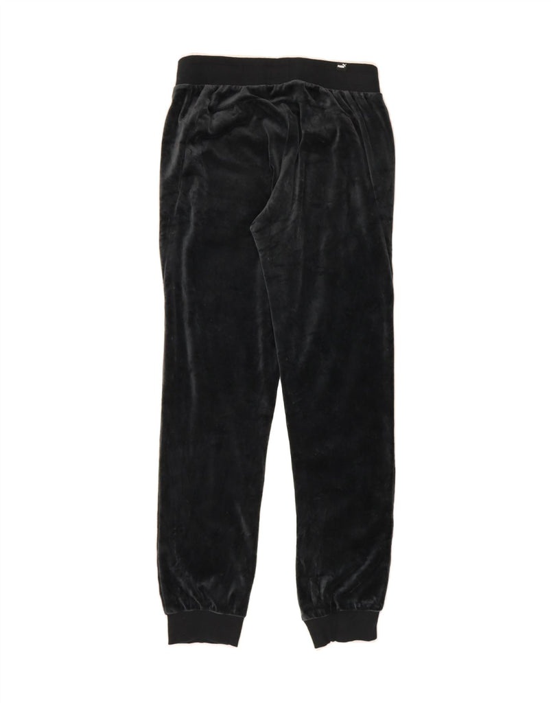 PUMA Womens Velvet Tracksuit Trousers Joggers UK 8 Small Navy Blue Cotton Vintage Puma and Second-Hand Puma from Messina Hembry 