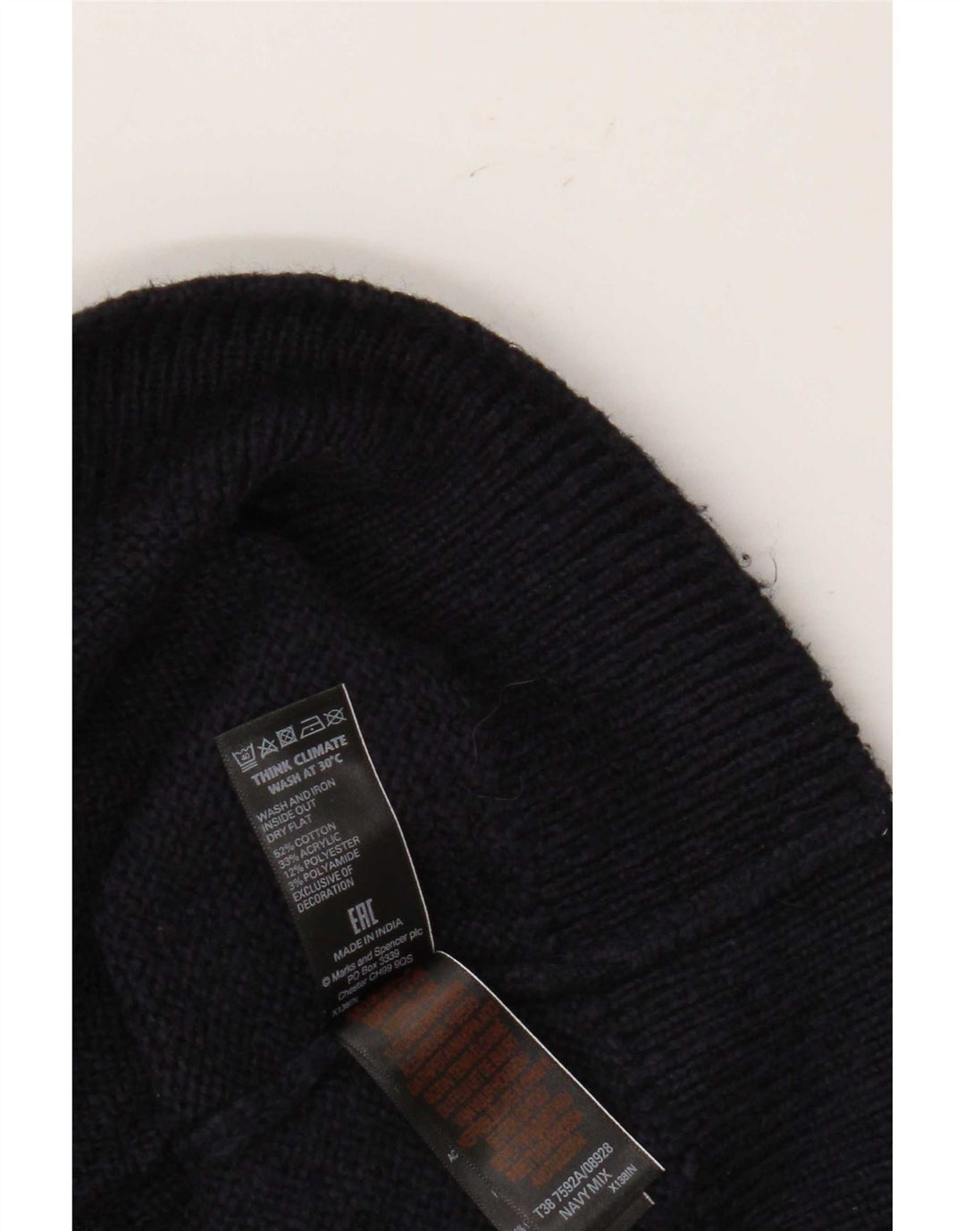 Marks & Spencer Womens Turtle Neck Jumper Sweater UK 12 Medium Navy Blue