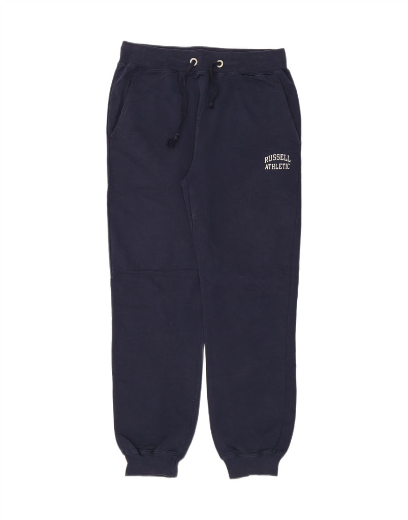 RUSSELL ATHLETIC Mens Tracksuit Trousers Joggers Medium Navy Blue Cotton Vintage Russell Athletic and Second-Hand Russell Athletic from Messina Hembry 