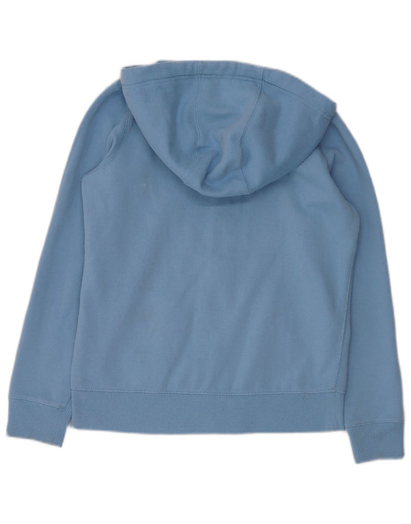 Crew Clothing Womens Zip Hoodie Sweater UK 8 Small Blue Cotton