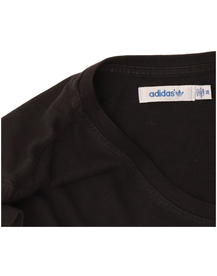 Adidas Womens Graphic T-Shirt Top EU 36 Small Black