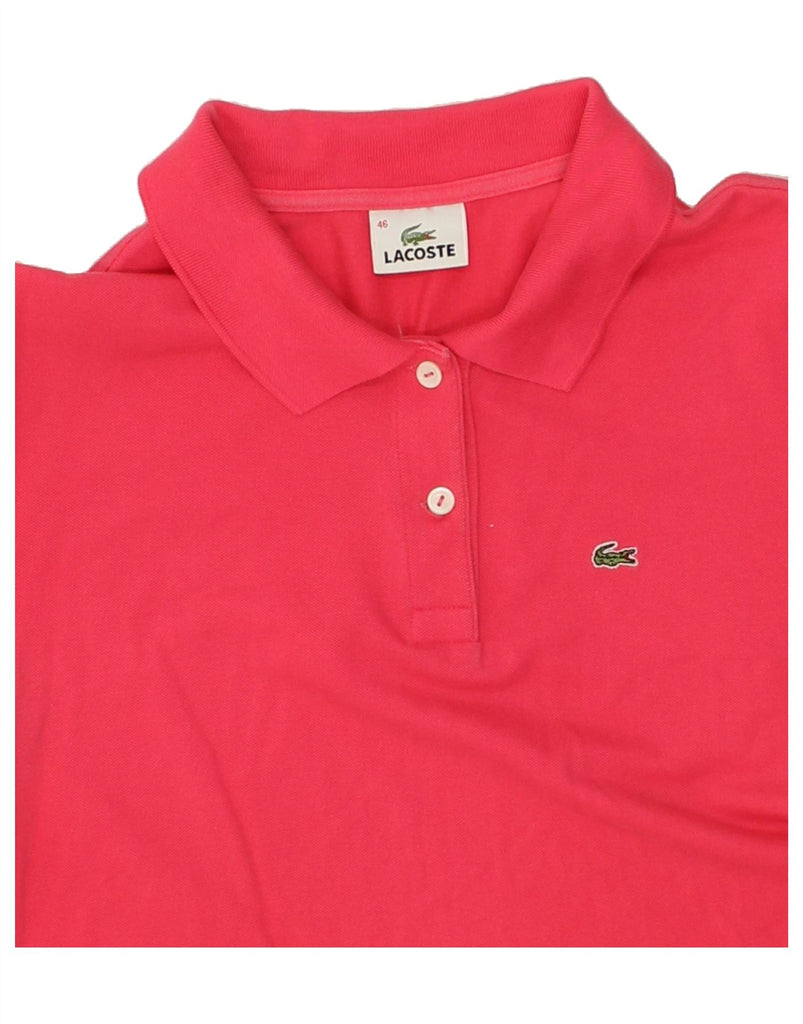 LACOSTE Womens Polo Shirt Size 46 XL Red Cotton | Vintage Lacoste | Thrift | Second-Hand Lacoste | Used Clothing | Messina Hembry 
