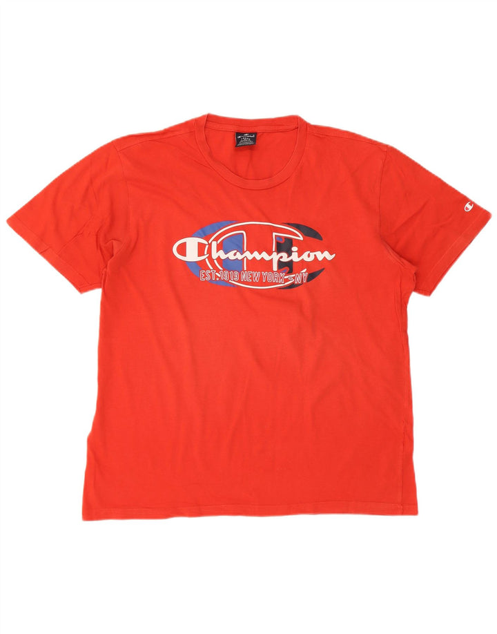 Champion Mens Graphic T-Shirt Top Large Red
