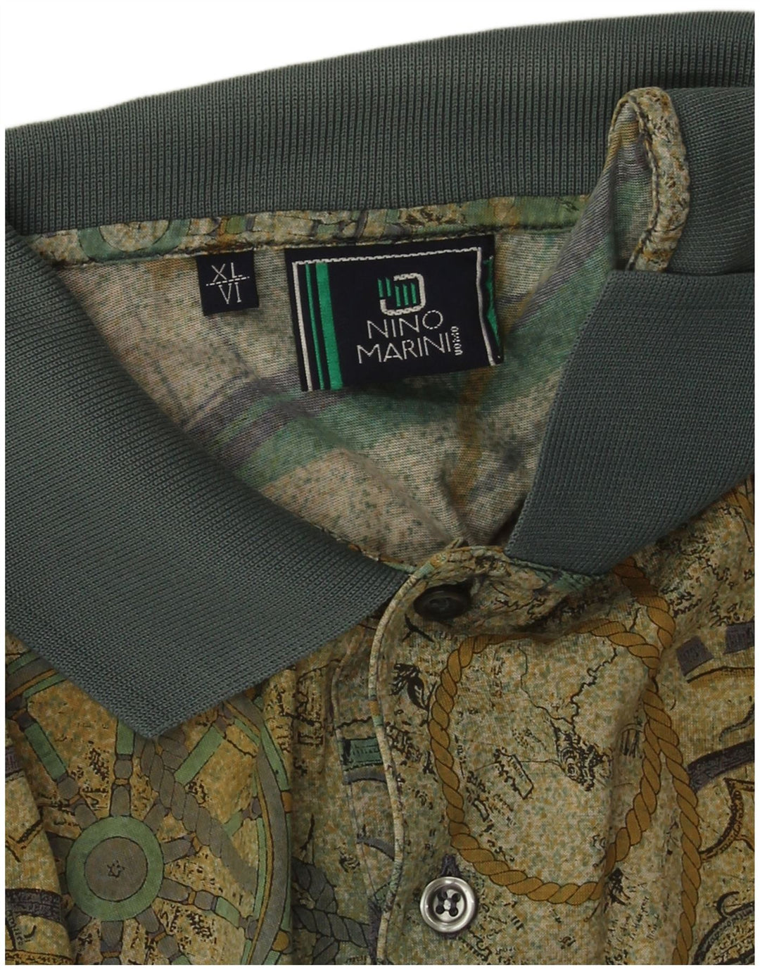 Nino Marini Mens Graphic Polo Shirt XL Multicoloured Cotton