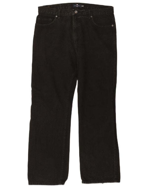Marks & Spencer Mens Blue Harbour Straight Jeans W36 L31 Black Cotton