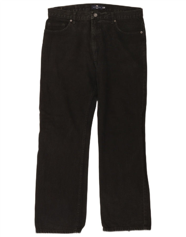 Marks & Spencer Mens Blue Harbour Straight Jeans W36 L31 Black Cotton