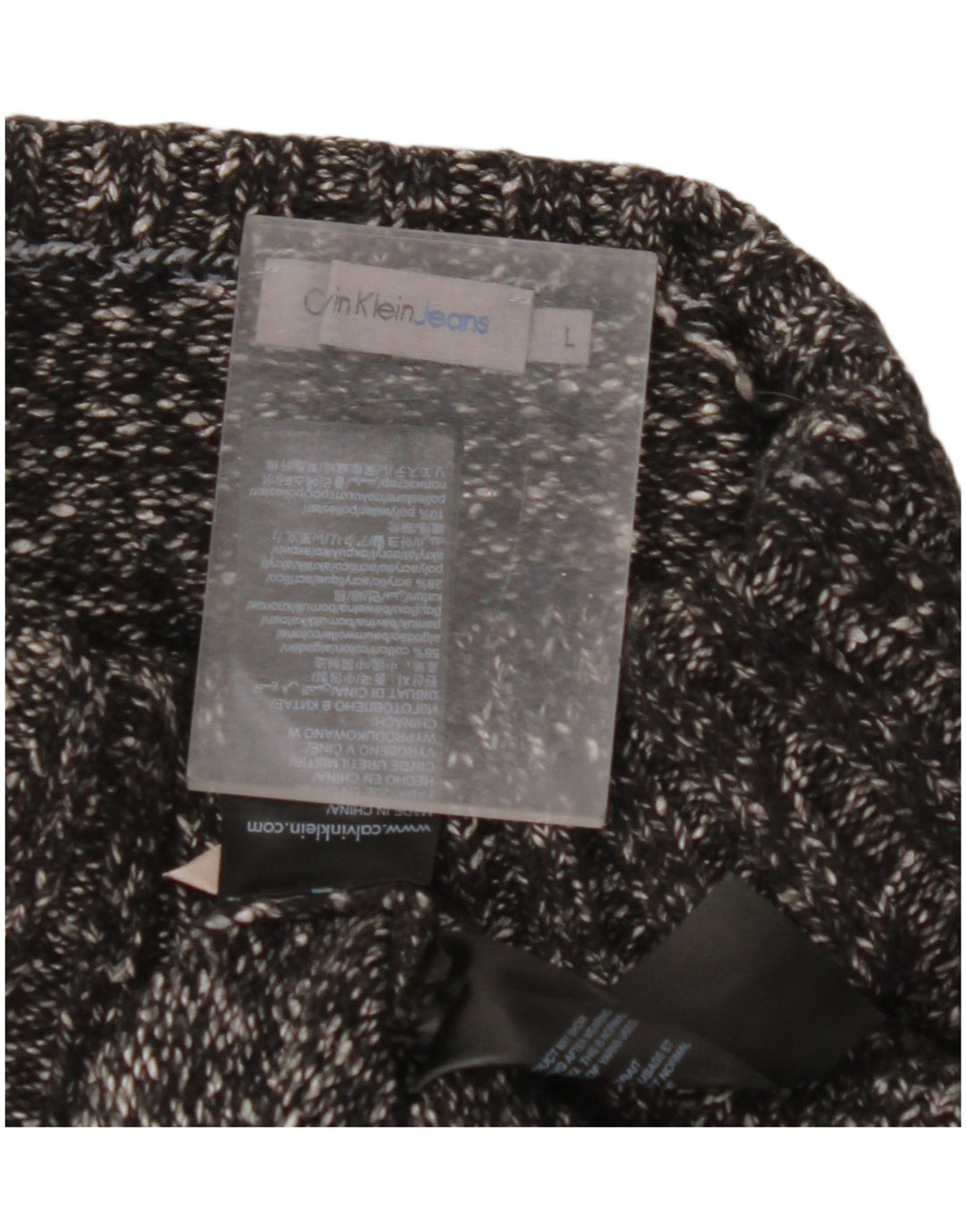 CALVIN KLEIN JEANS Womens Roll Neck Jumper Sweater UK 16 Large Black