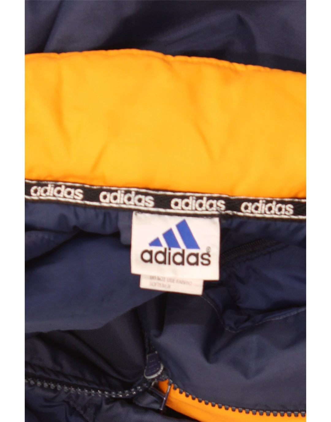 Adidas Mens Windbreaker Jacket UK 40 Large Navy Blue Colourblock