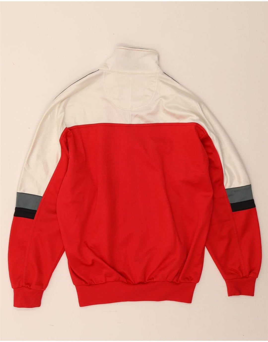 Asics Mens Graphic Tracksuit Top Jacket UK 42 Large Red Colourblock