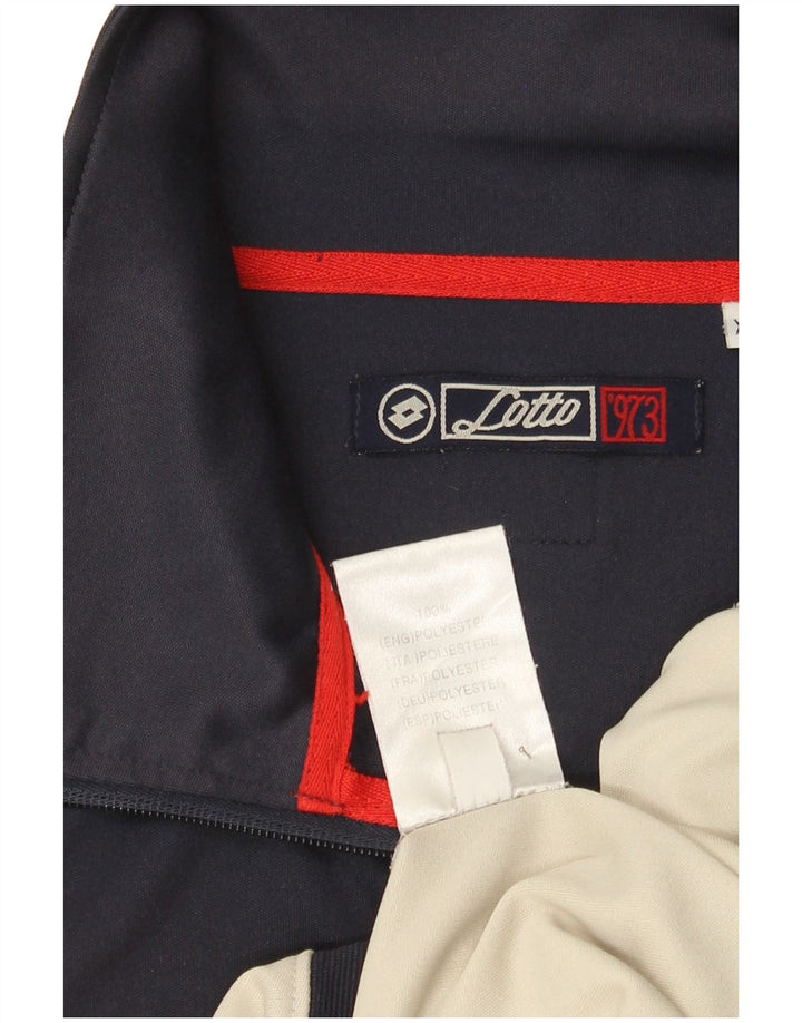 Lotto Mens Tracksuit Top Jacket 2XL Beige Colourblock Polyester