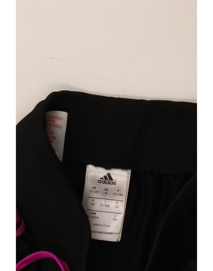 Adidas Boys Tracksuit Trousers Joggers 11-12 Years  Black Polyester