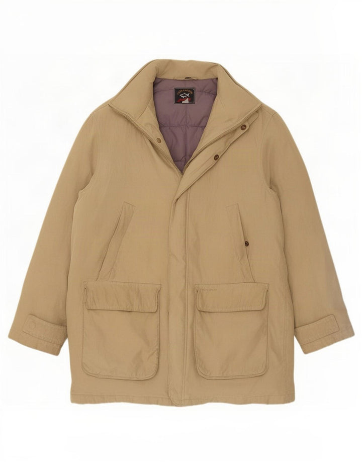 Paul & Shark Mens Padded Jacket UK 40 Large Beige