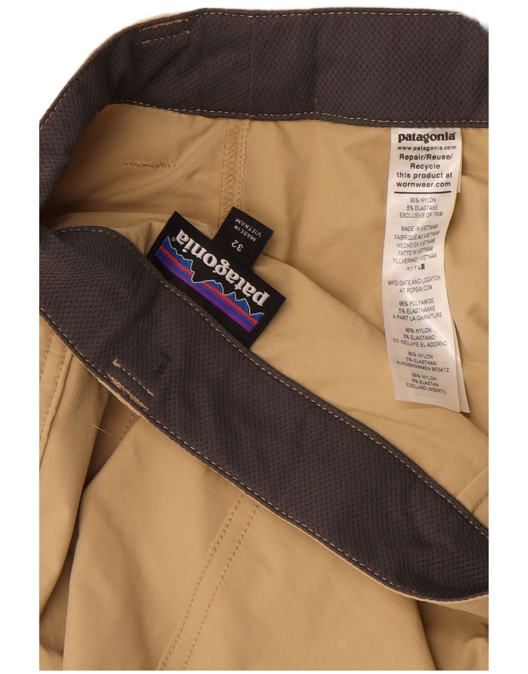 Patagonia Mens Cargo Shorts W32 Medium Beige Nylon