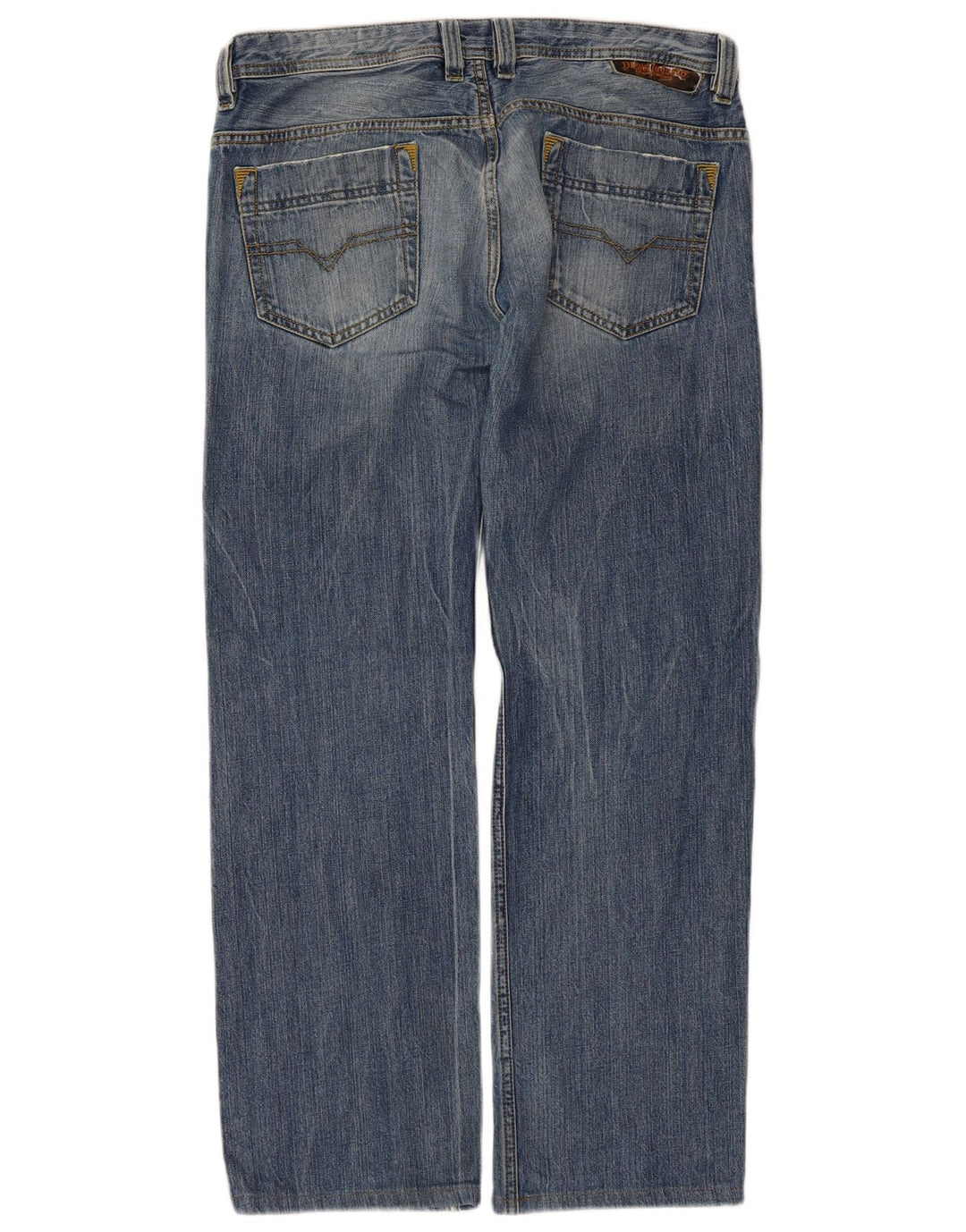 Diesel Mens Straight Jeans W32 L30 Blue Cotton