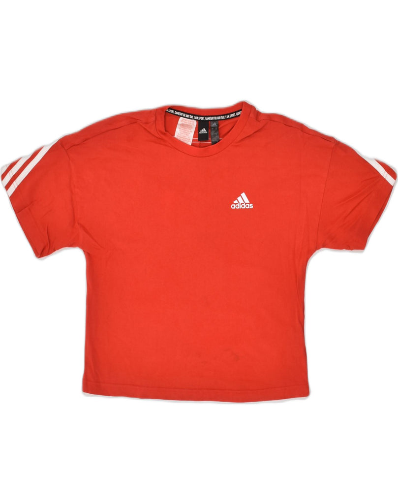 ADIDAS Boys T-Shirt Top 11-12 Years Red Cotton | Vintage Adidas | Thrift | Second-Hand Adidas | Used Clothing | Messina Hembry 