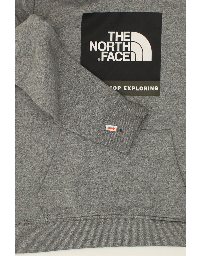 THE NORTH FACE Boys Graphic Hoodie Jumper 11-12 Years Large Grey Polyester | Vintage The North Face | Thrift | Second-Hand The North Face | Used Clothing | Messina Hembry 
