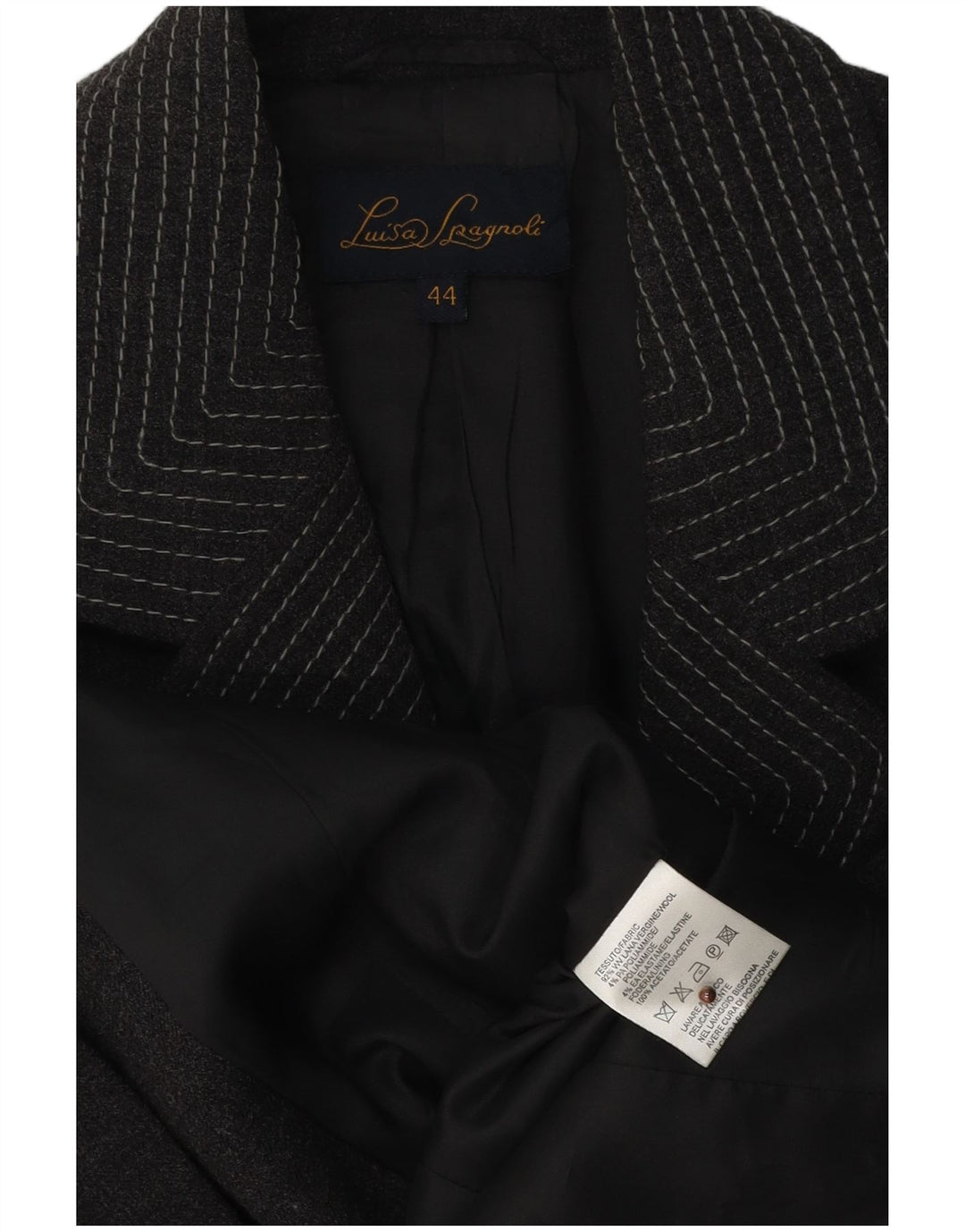 Luisa Spagnoli Womens Blazer Jacket IT 44 Medium Grey Wool