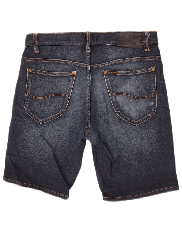 Lee Womens Narrow Fit Slim Fit Denim Shorts W32 Large  Navy Blue Cotton