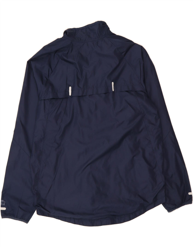 STARTER Mens Rain Jacket UK 42/44 Large Navy Blue Polyester Vintage Starter and Second-Hand Starter from Messina Hembry 