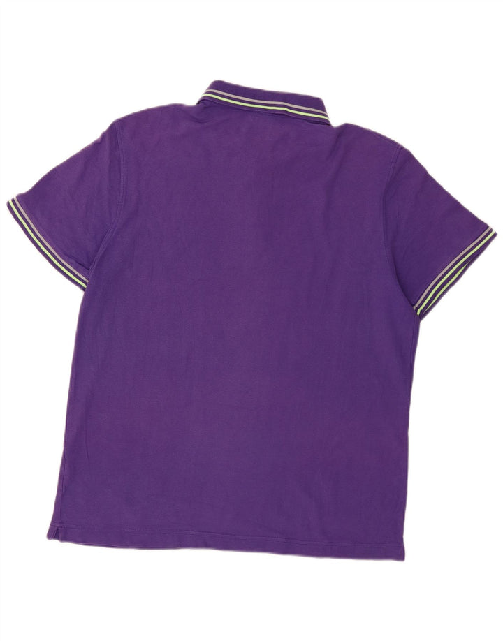 Lotto Mens Polo Shirt Medium Purple Cotton