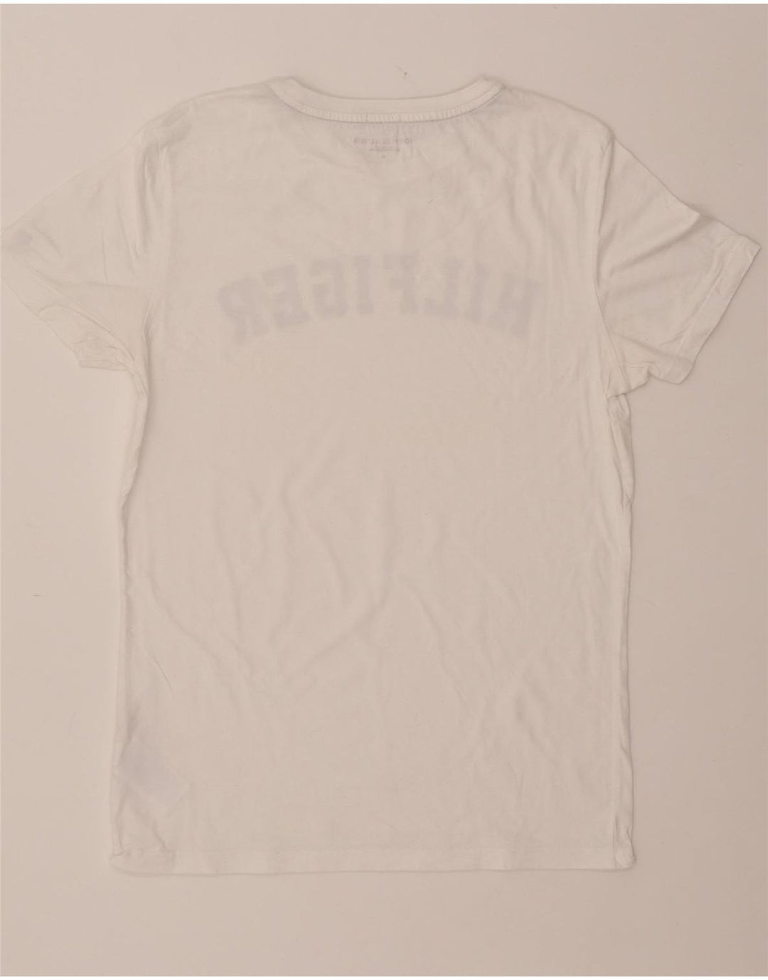 TOMMY HILFIGER Womens Graphic T-Shirt Top UK 14 Medium White Cotton