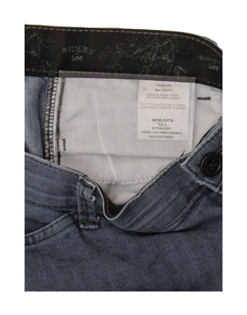LEE Womens Riders Casual Trousers US 12 Large W34 L34 Blue Striped Vintage Lee and Second-Hand Lee from Messina Hembry 