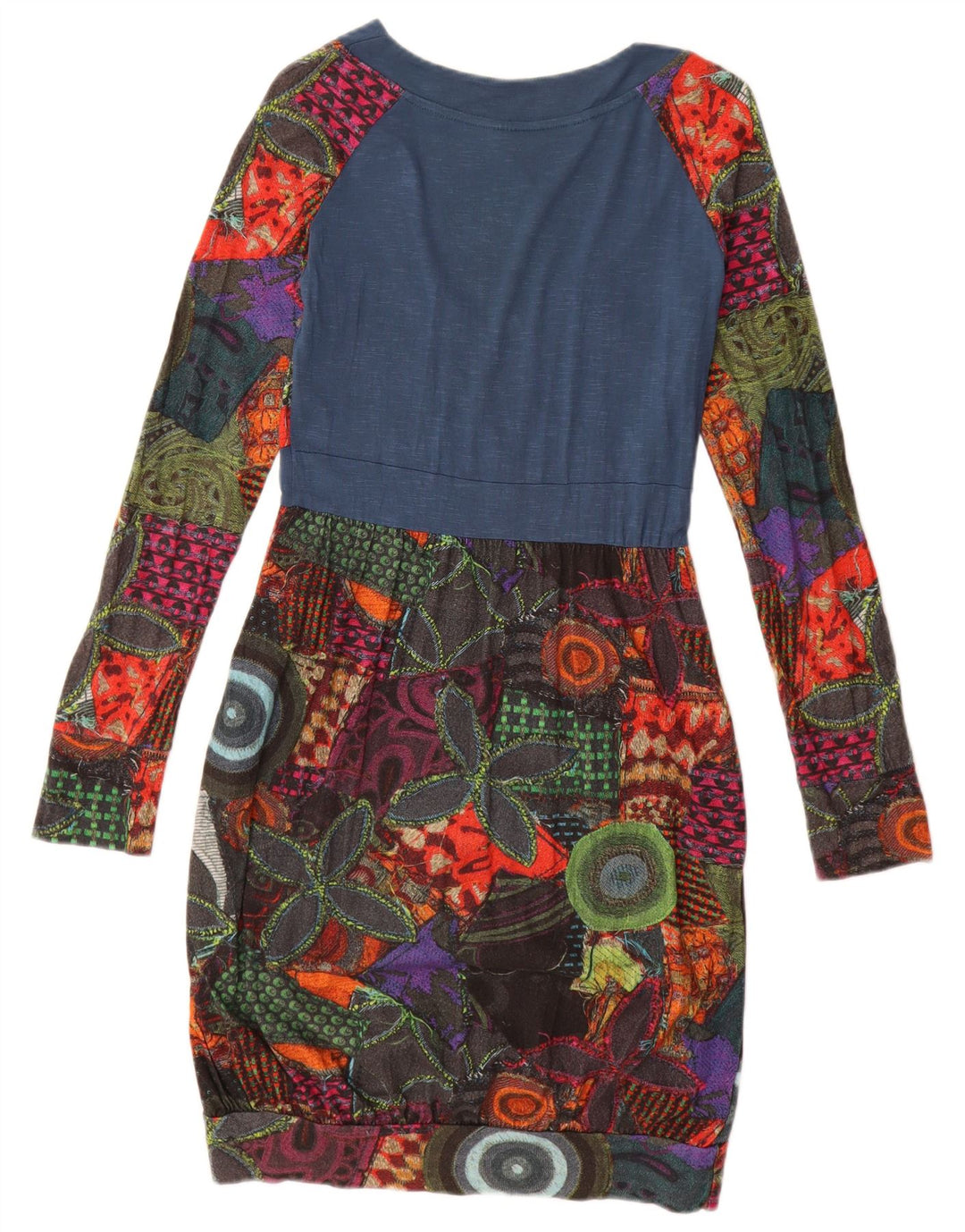 Desigual Womens Graphic Bubble Dress UK 12 Medium Multicoloured Geometric