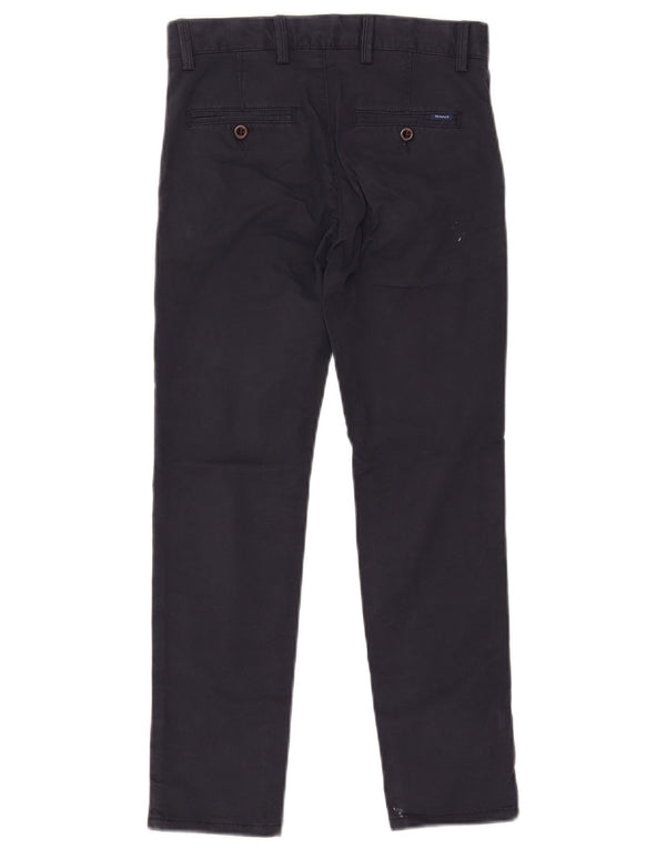 Gant Boys Slim Chino Trousers 9-10 Years W26 L23 Navy Blue Cotton