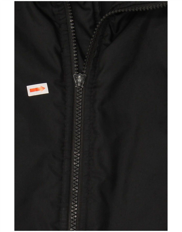 NIKE Mens Graphic Padded Jacket UK 39/41 Medium Black Nylon