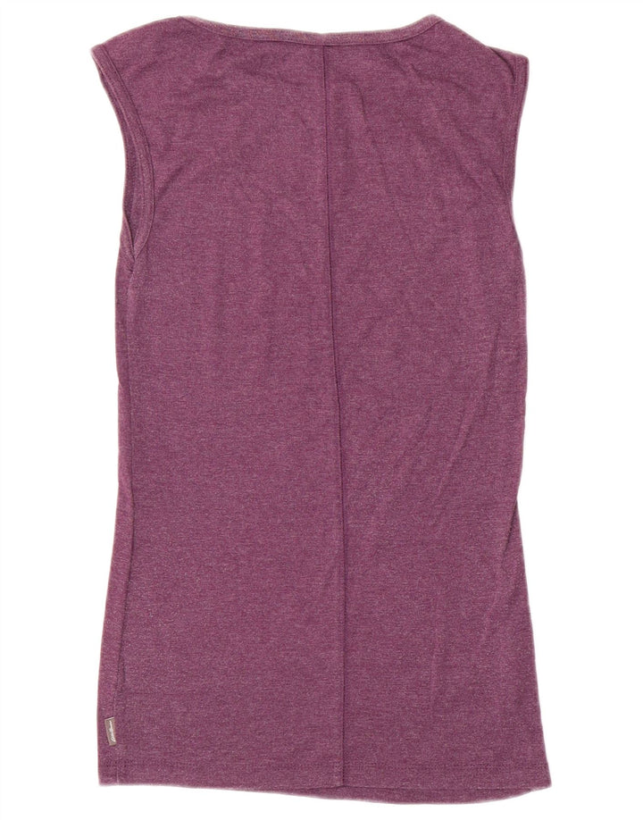 EDDIE BAUER Womens Vest Top UK 6 XS Purple Cotton