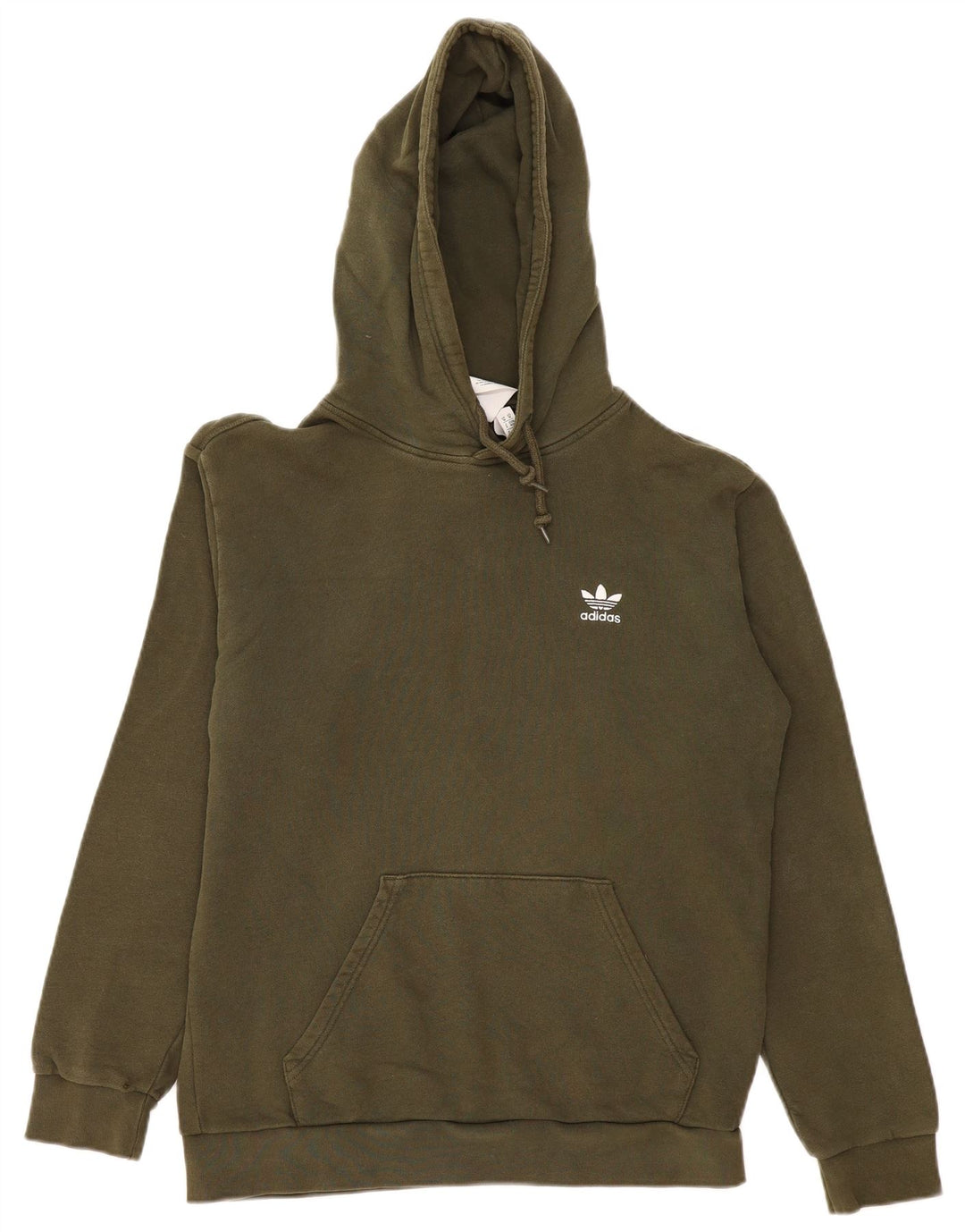 Adidas Mens Hoodie Jumper Medium Khaki Cotton
