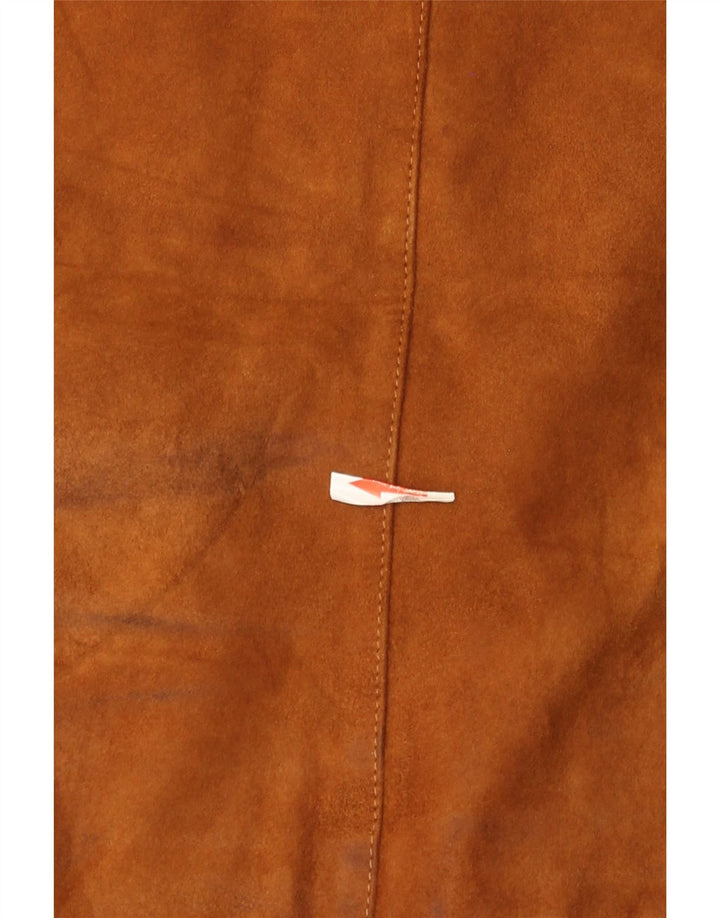 Vintage Mens Suede Bomber Jacket IT 52 XL Brown