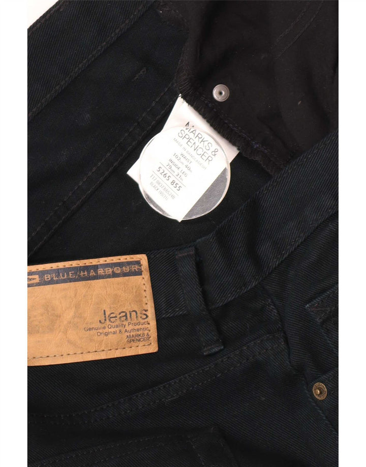 Marks & Spencer Mens Straight Jeans W40 L31 Navy Blue Cotton